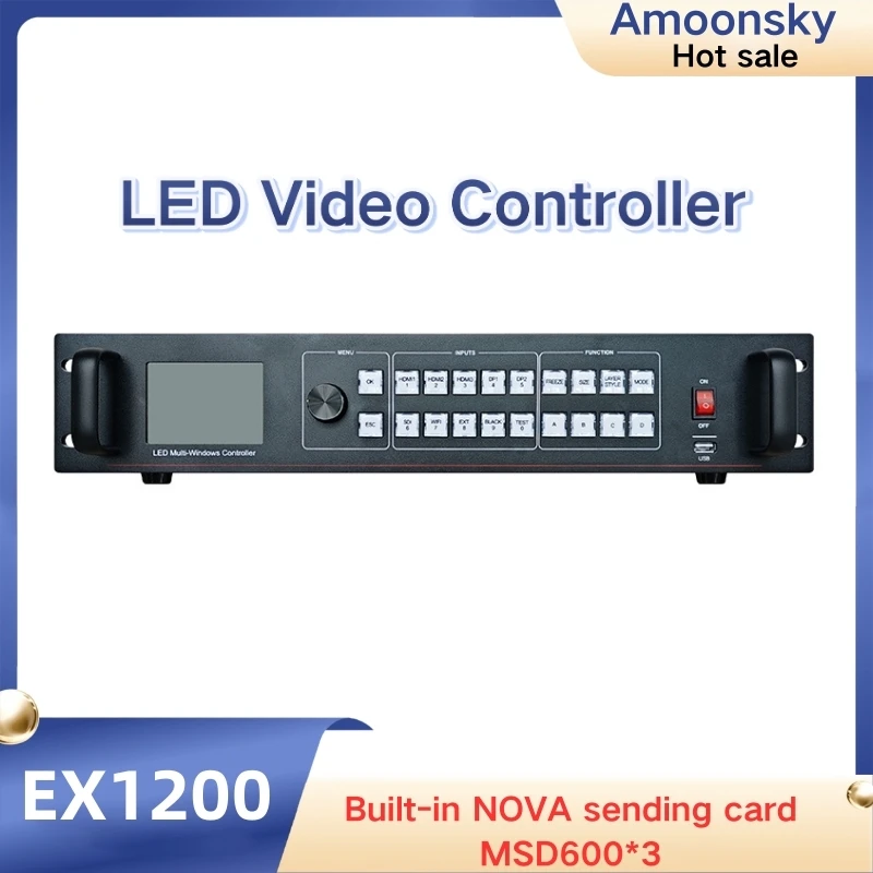 

Видеопроцессор EX1200 4K, полноцветный светодиодный дисплей, настенная система контроллера Nova, аналогичная система VX1000 для видеостенного дисплея