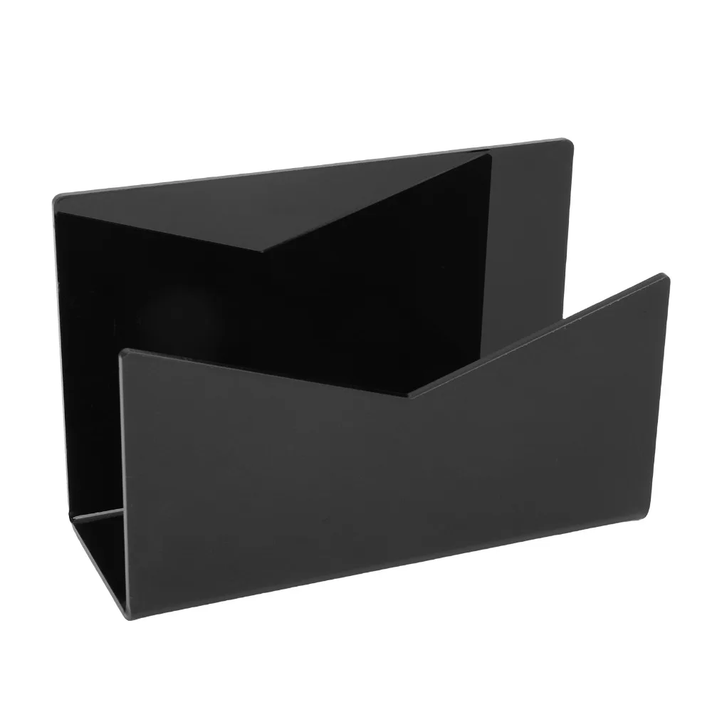 2 Pack 6.02*3.98*2.36in Acrylic Mail Organizer Vertical Design Black Color File Folder Sorter Sturdy Lightweight Construction