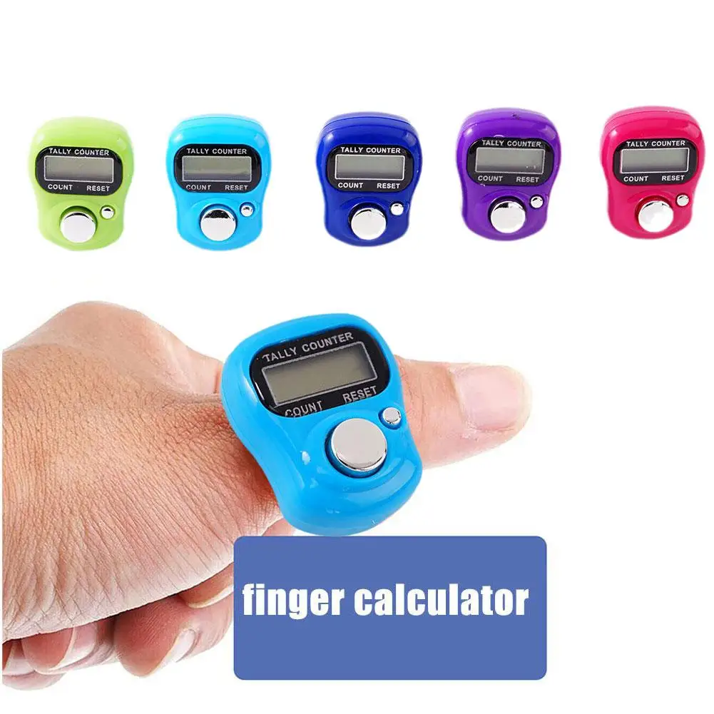 1 Pcs Finger Calculator Counter Lcd Electronic Digital Marker Hand Tally Held Counter Row Counter Counts Mini Stitch T0x4