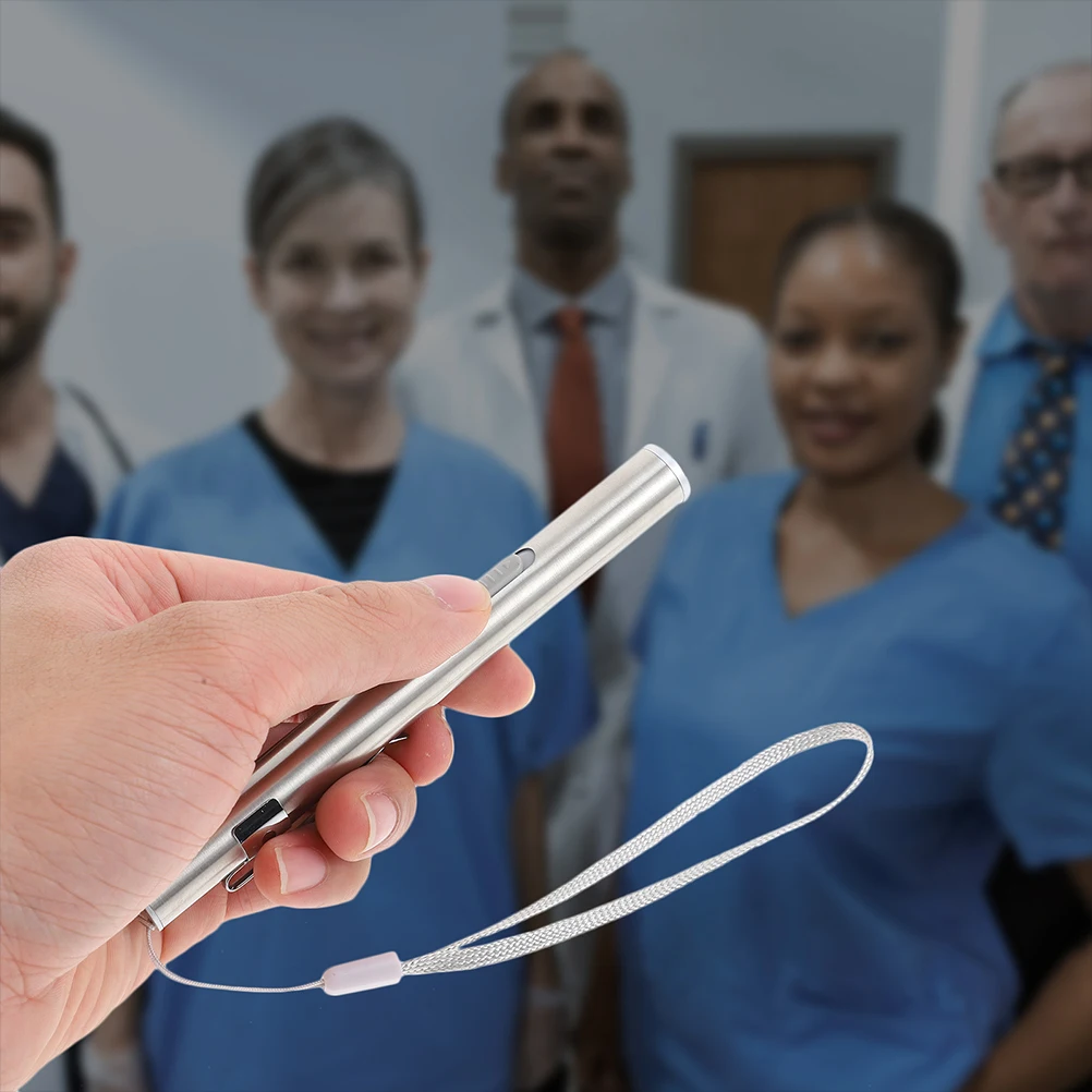 2Sets Rechargeable Pen Flashlight Medical Grade LED Lamp for Patient Assessment Compact Size Fits Pockets Bags