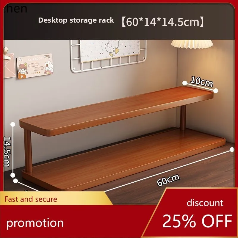 YFY solid wood   double layer cosmetic storage   display  desktop   storage office desk