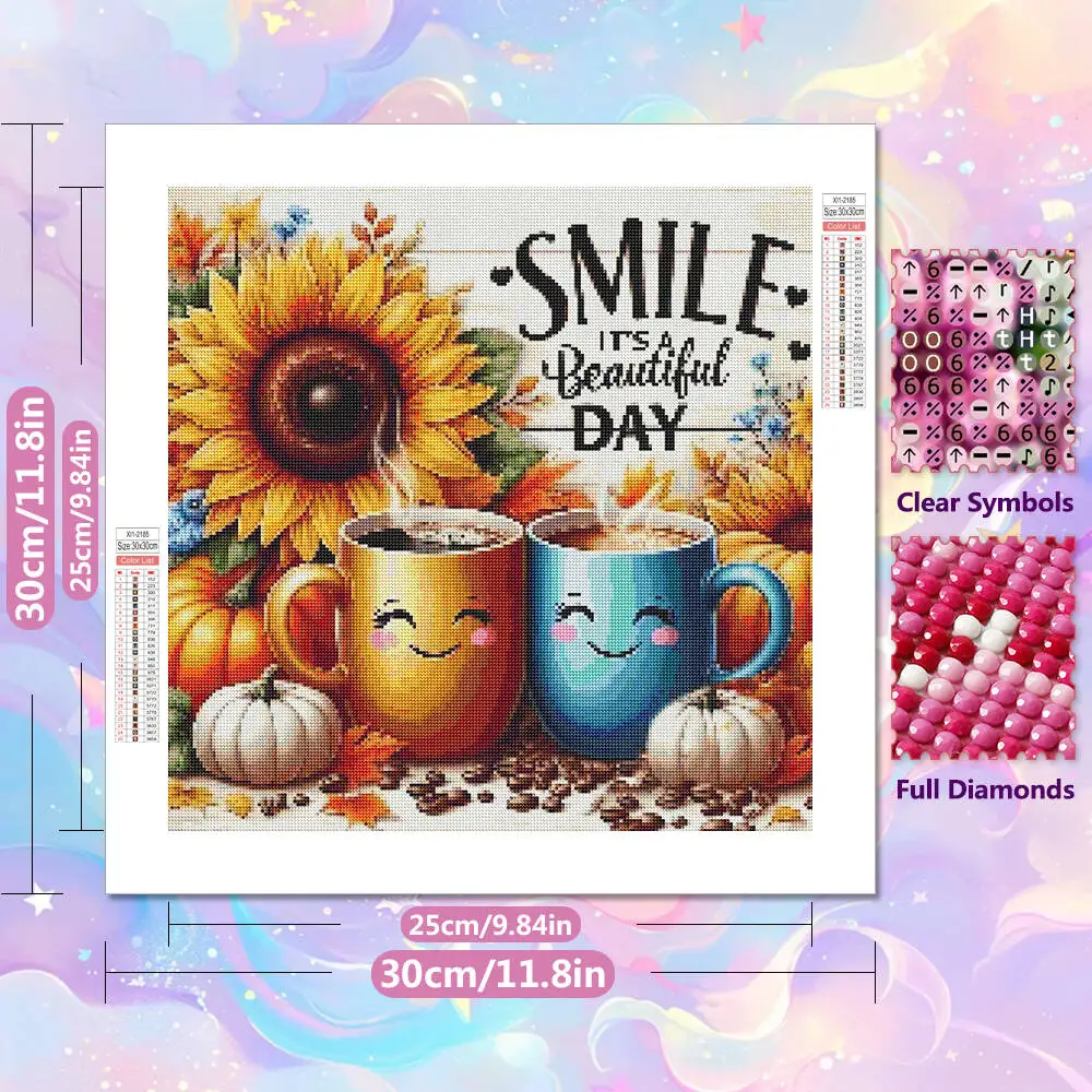 EverShine 5D Diamond Painting Coffee Cup Full Square Round Drill Embroidery DIY Mosaic Picture Of Rhinestones Kitchen Decoration