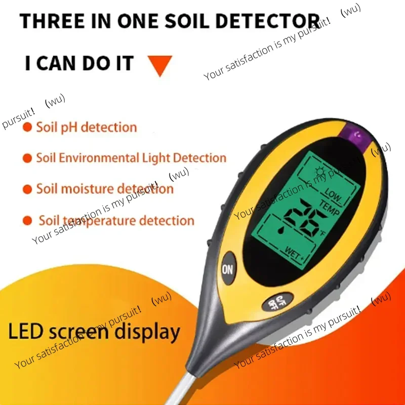 Soil PH Meter Soil Moisture Watering Test Garden Flowers Sensor Meter Plants Ambient Humidity Measuring Tool without Battery