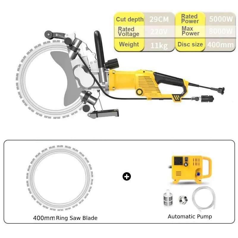 220V Brushless Ring Saw Electric Concrete Wall Grooving Knife Cement Wall Grooving Machine