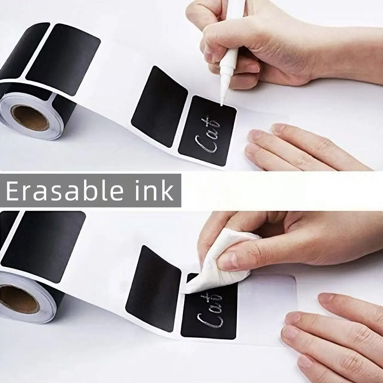 12pcs White Liquid Chalk Markers Dust-Free Washable Erasable Pens for Blackboard Glass Window Office Classroom Teacher Supplies