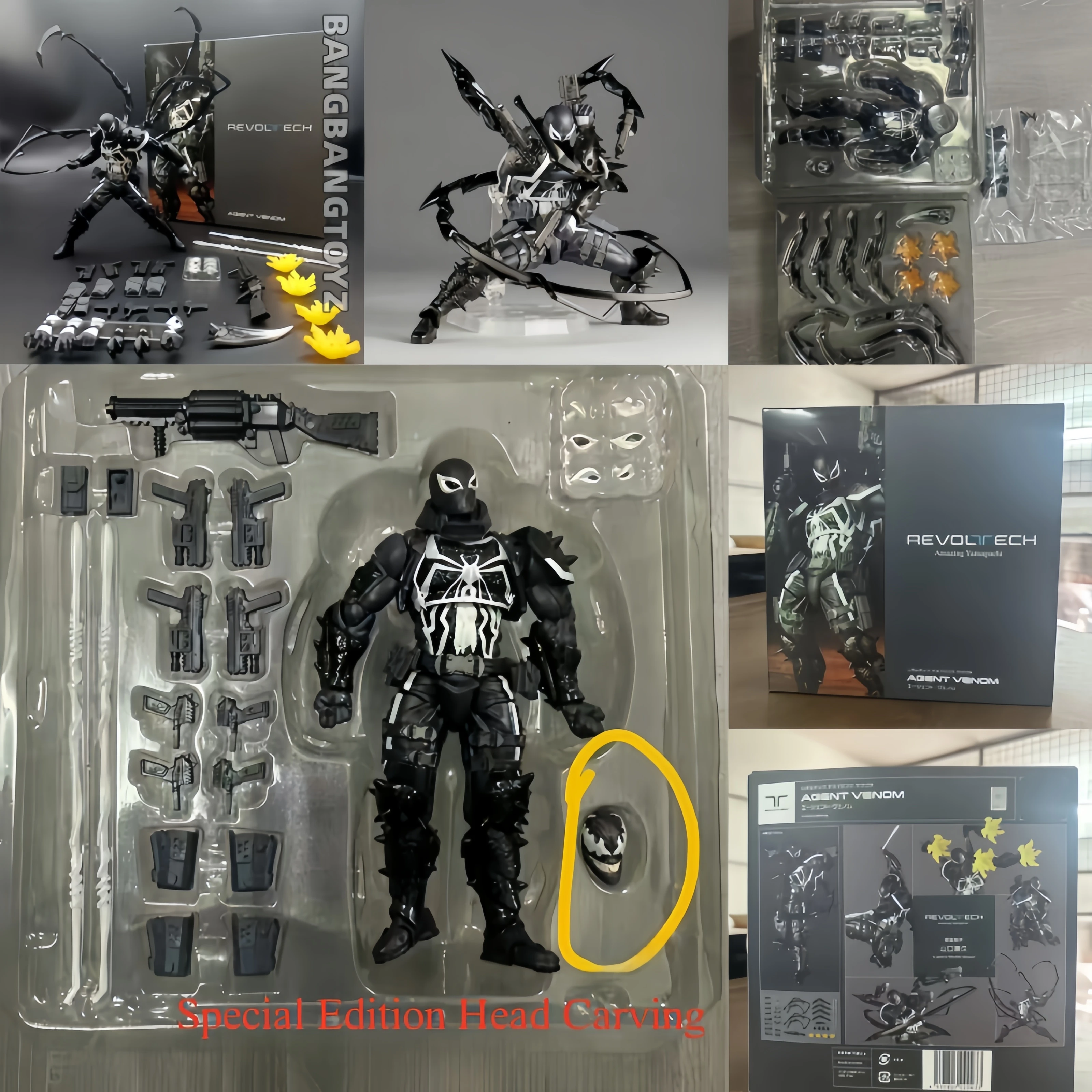 2024 ct brinquedos agente anti veneno figura de ação kaiyodo estatueta marvel pvc coleção móvel edward eddie brock ko modelo brinquedo gfit