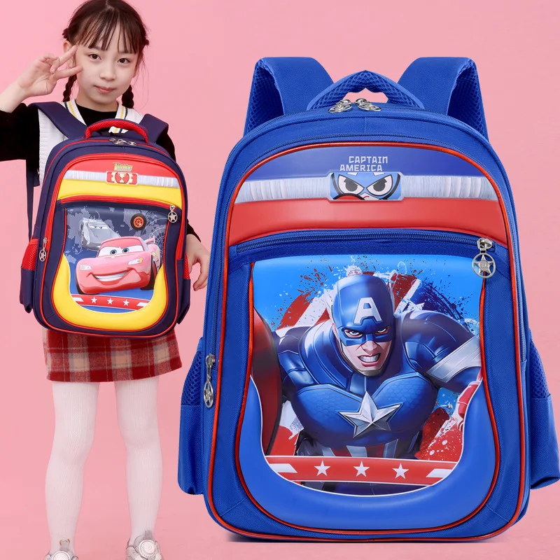 Disney mochilas escolares para meninos e meninas, Frozen, Elsa, Anna, Spider Man, mochila ortopédica no ombro, presentes para estudante primário, novos