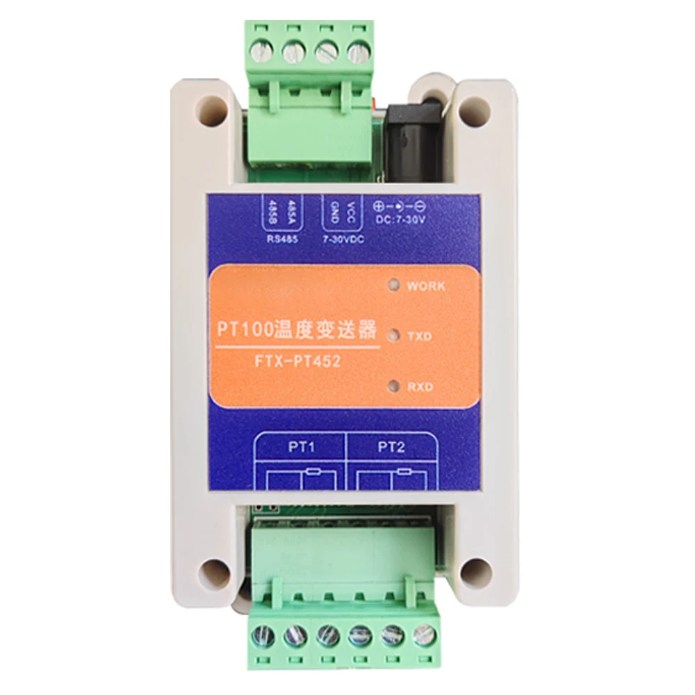 PT100 Resistance Temperature Sensor Transmitters Module RS485 Isolated Industrial Modbus RTU High Precision 2 4 8 Channel