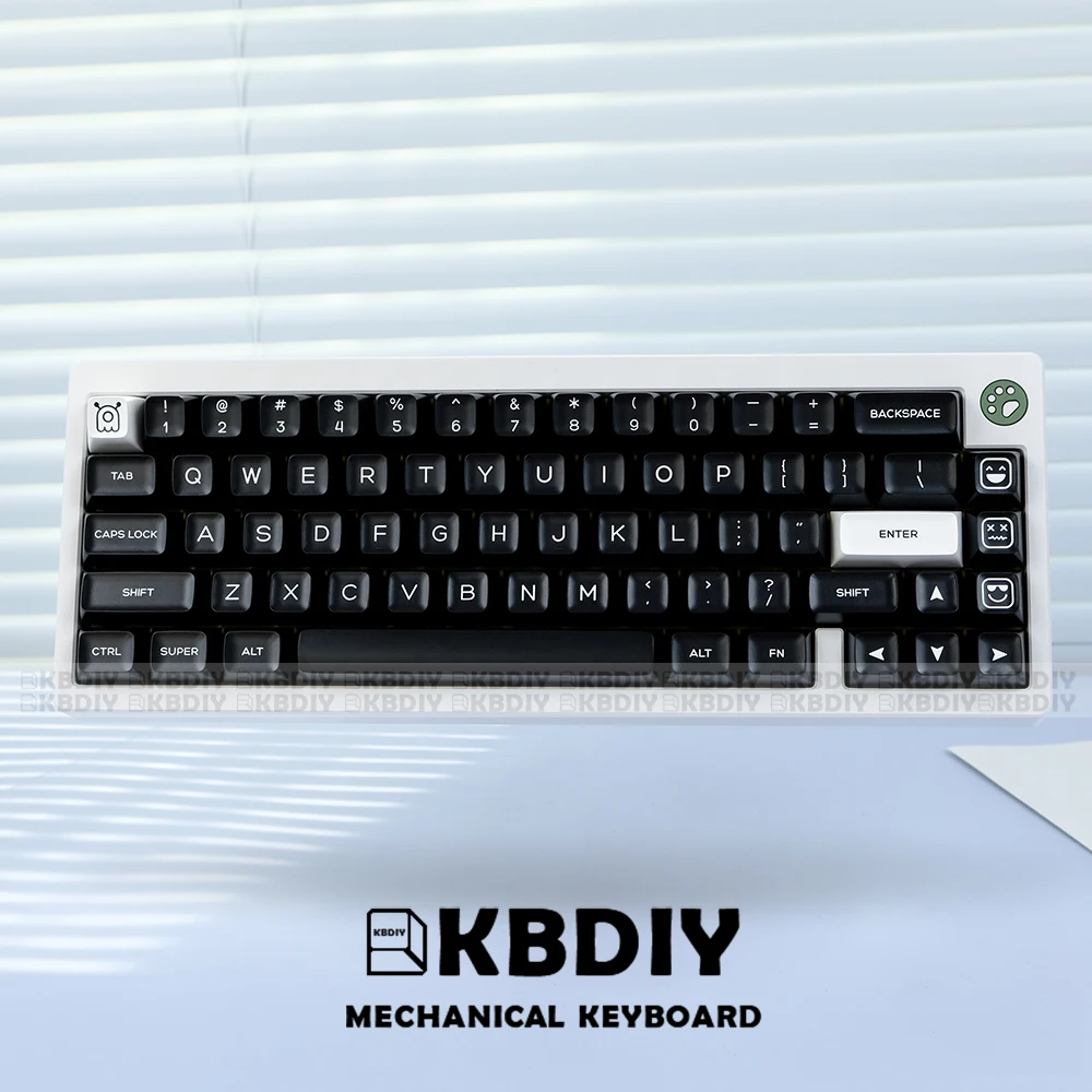 Kbdiy gmk wob schwarz keycap pbt double shot keycaps sa profil tasten kappen set iso enter 7u space bar für benutzer definierte mechanische tastatur – Detail 9