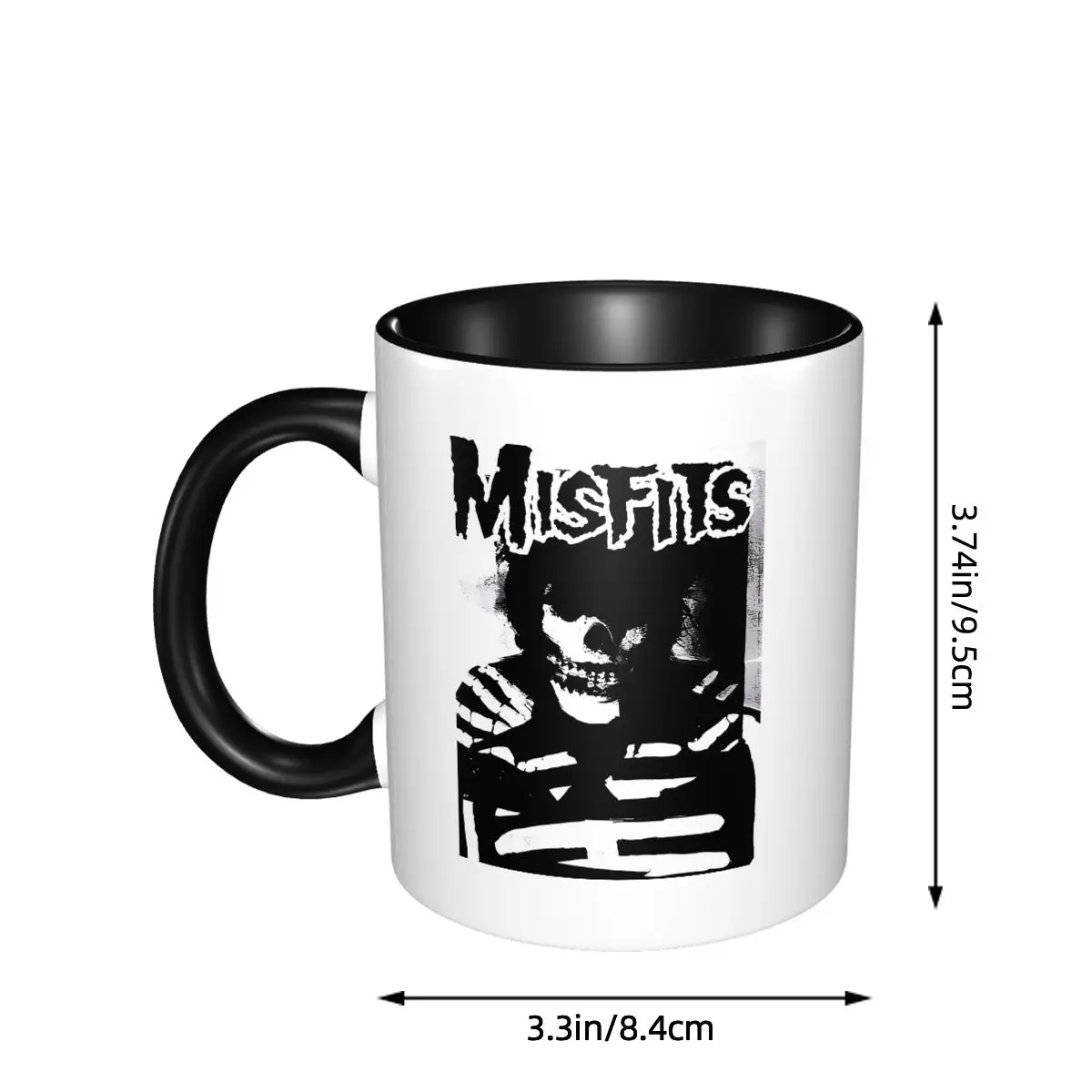 Heavy Metal Music Misfits Horror Skull Mug Funny Ceramic Coffee Cups Tea Mugs Milk Cup Drinkware Gifts for Friends