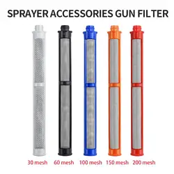 10/20 Pcs Spray Gun Filters Spraying Machine Accessories Airless Gun Filters 30/60/100/150/200 Mesh Airless Paint Parts Filter