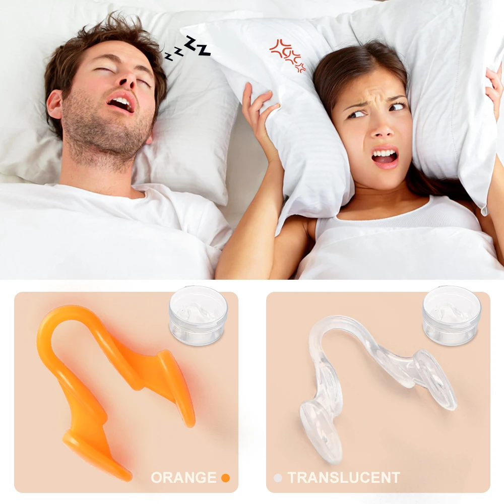 Nose Dilator Nasal Silicone Nose Clip Anti Snoring Devices Easy Breath Snore Stopper Help Breathe  Improve Sleep&Snoring