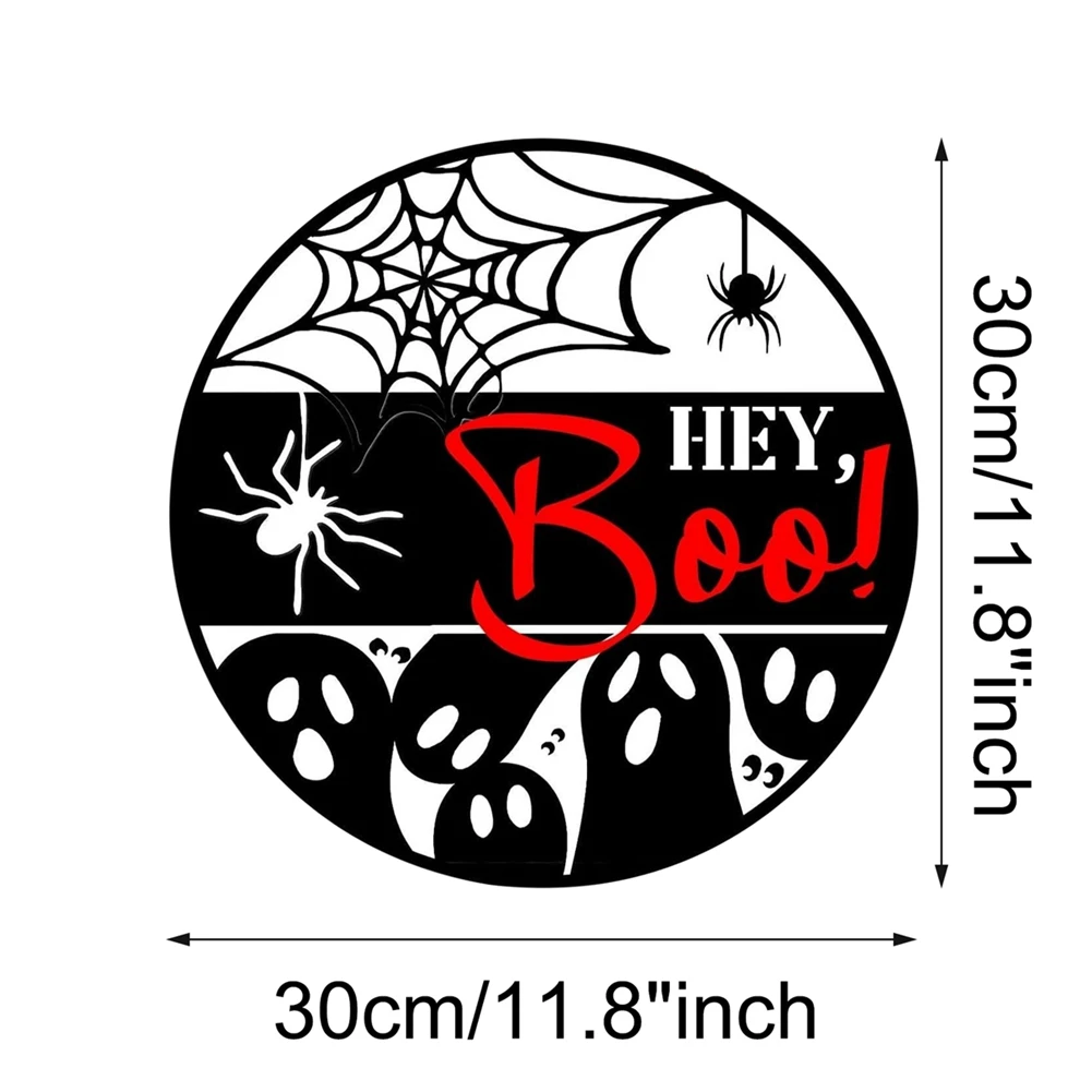 Хэллоуин Круглая дверь Приветственный знак Уникальный дизайн Опора для фото Осенние товары для вечеринок Подходит для внутреннего и наружного венера