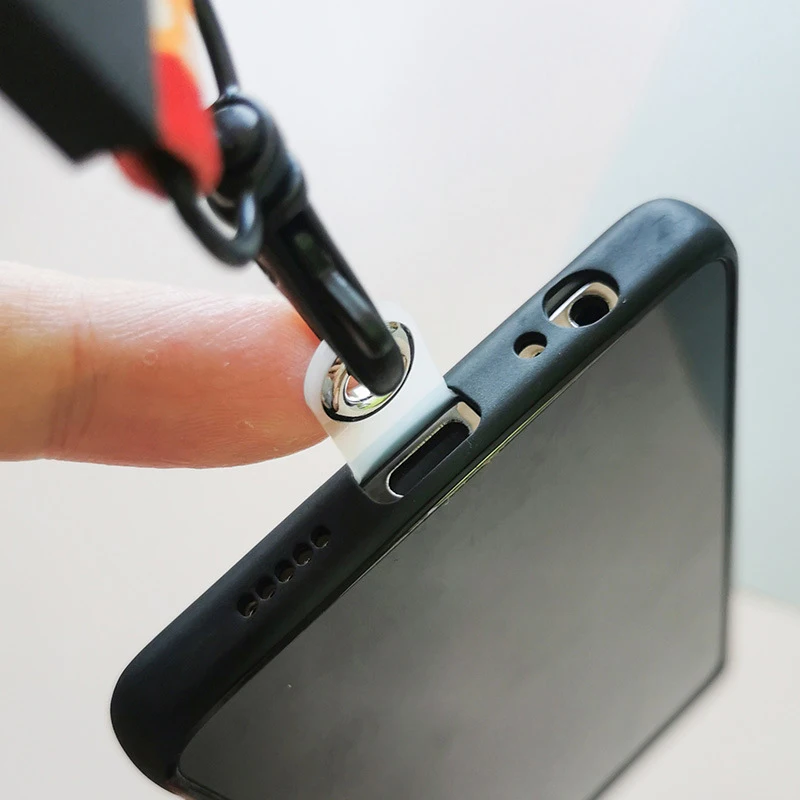 1pc Universal Mobile Phone Lanyard Card Hanging Rope Clip Replacement Detachable Multi Color Style Clip Snap Cord Rope Patch