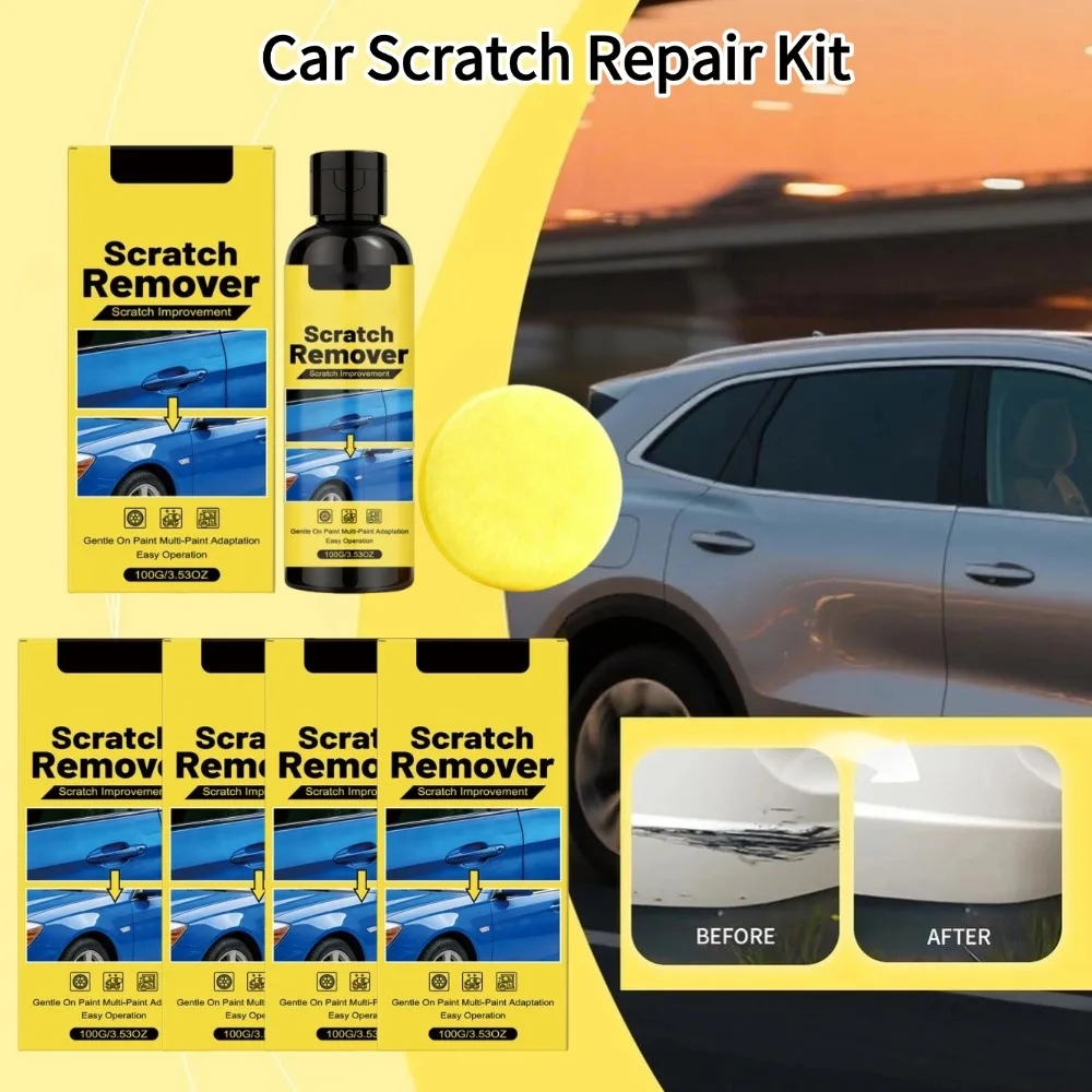 100g Car Paint Scratch Repair Polish Kit Restores Gloss and Color Gentle on Surface Multi Purpose Formula for Daily Vehicle Care
