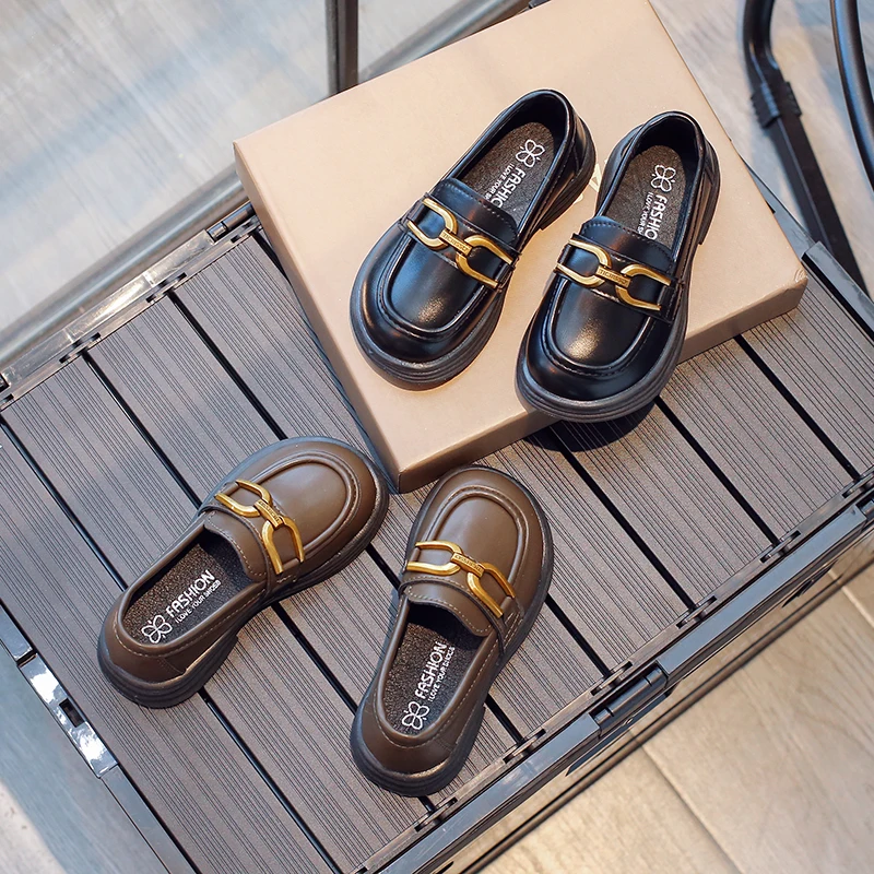 

Детская кожаная обувь, весна-осень 2024, новые детские оксфорды, повседневная обувь, вечерние, свадебные, школьные, детские туфли без шнуровки для девочек