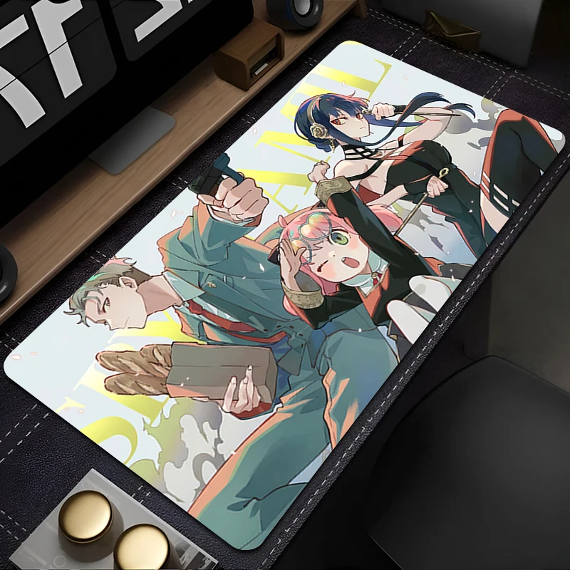 لوحة ماوس مطاطية للألعاب S-spy X Family Accessories PC Gamer Cabinet Carpets Office Computer Desk Mat وسادات لوحة المفاتيح