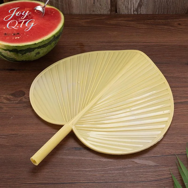 Hot Plastic Artificial Palm-Leaf Fan Vintage Large Size Artificial Straw Fan Thickened Hand Fans Photo Props