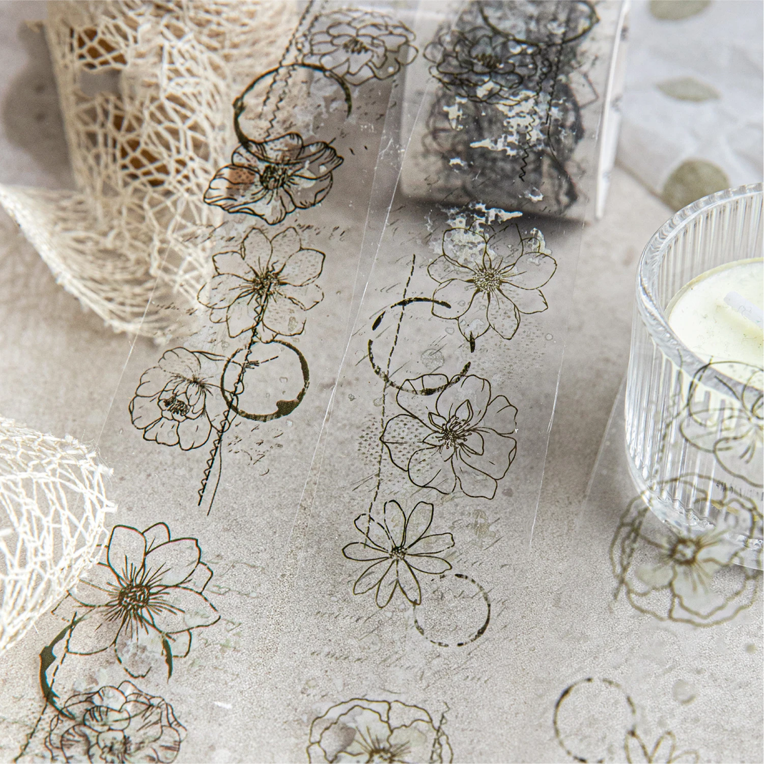 30 مللي متر * 200 سنتيمتر علامات الحبر الورقية سلسلة خمر لطخة فيلم المشهد PET الشريط الإبداعية DIY بها بنفسك مجلة المواد كلية القرطاسية #2