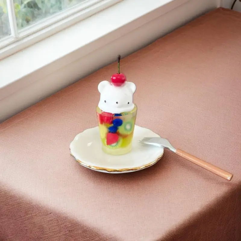 ของเล่นเด็ก 1 ชิ้น 1:12 1:6 บ้านตุ๊กตาจิ๋ว ช็อกโกแลตหวาน หมี ผลไม้ โซดา แก้ว ชุดครัวของเล่น