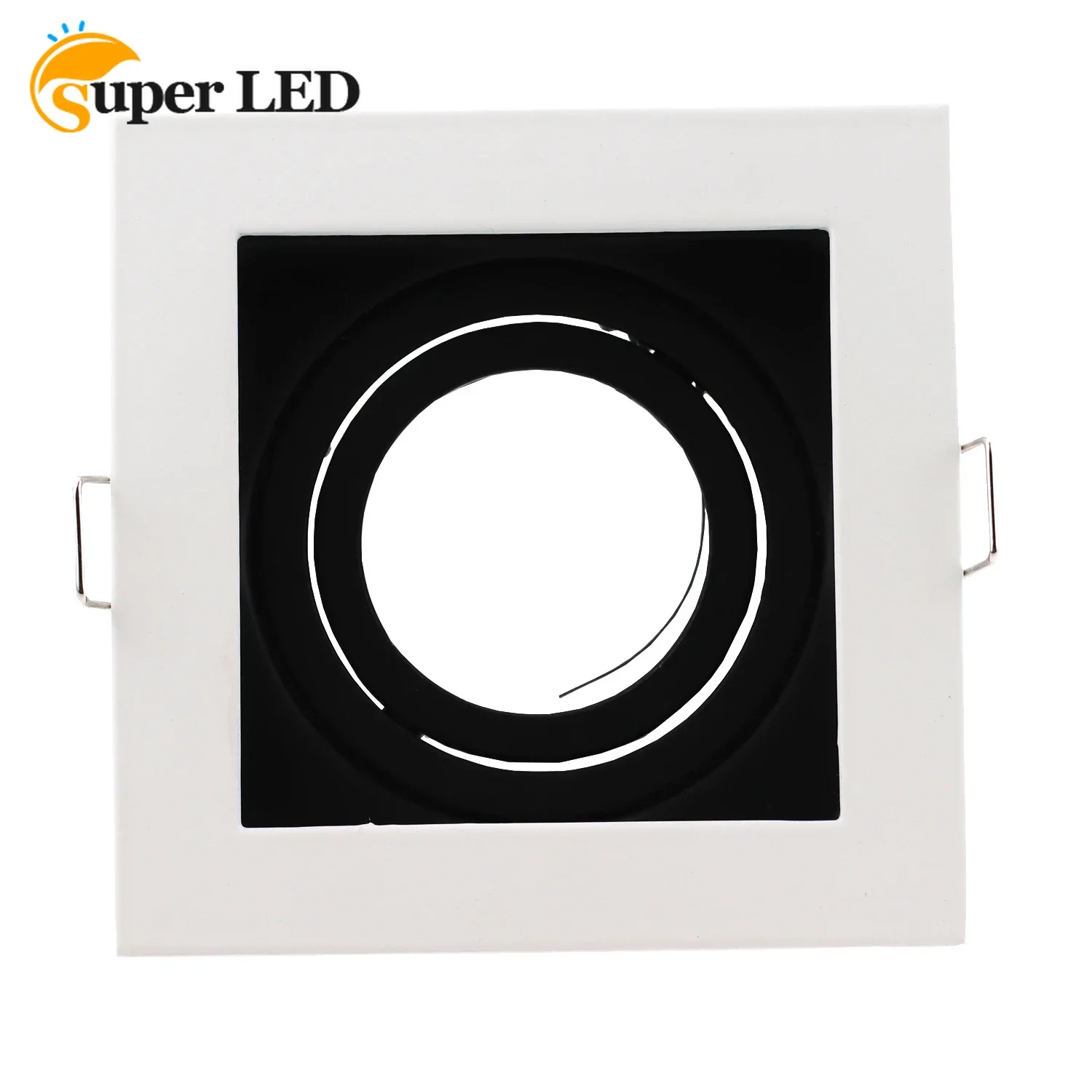 Rodada LED Downlight montagem, corpo de liga de alumínio, branco, preto, quadrado, MR16, GU10, venda quente