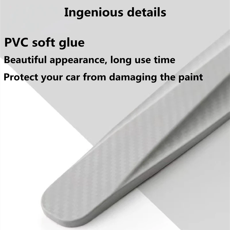2/4PCS Car Front and Rear Bumper Anti-Collision Strip Door Body Anti-Scratch Anti-Collision Protection Sticker Car Accessories 3