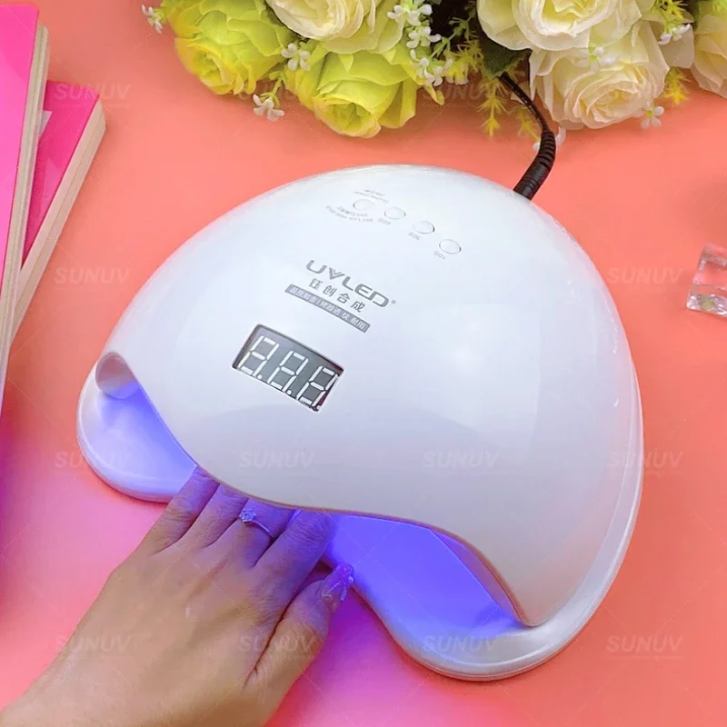 

Painless Mode Nail Salon Dryer Smart Sensing Digital Display Nail Light Therapy Machine 48W Nail Polish Glue Baking Lamp