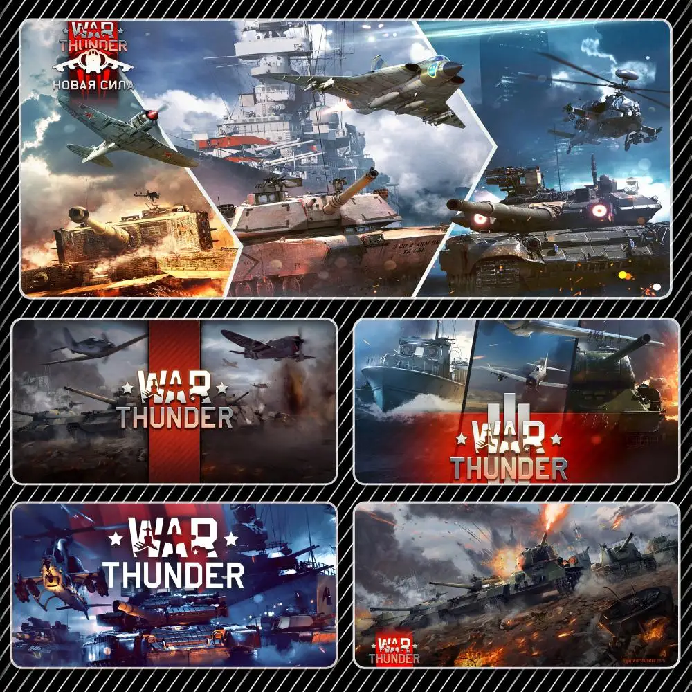 

WAR GAME War Thunder Mouse Pad Tapetes de Mesa Teclado, Borracha Kawaii, Tapete de Mesa Antiderrapante, XXL,90x40cm