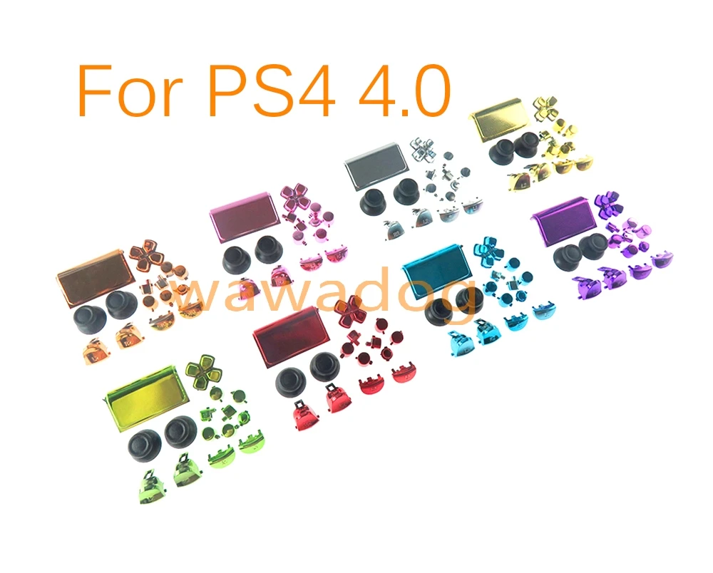 8sets Replacement Electroplating Handle shell For Sony PlayStation 4 PS4 JDM-040 4.0 JDS-040 Controller Housing Cover Case