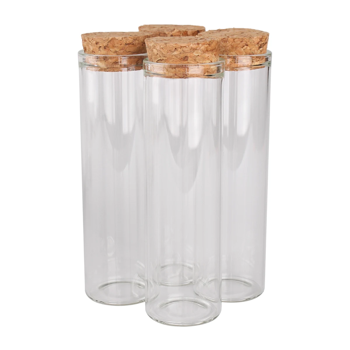 5pcs 50ml 30*100mm Test Tubes Glass bottle with Cork Lids Message Bottles Glass Jars Glass vessels Spice Jars for Art Craft