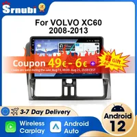 Srnubi Android 12 Auto Car Multimedia Radio Player for Volvo XC60 2008-2013 Wireless CarPlay 2 Din Stereo Head Unit Navigatore