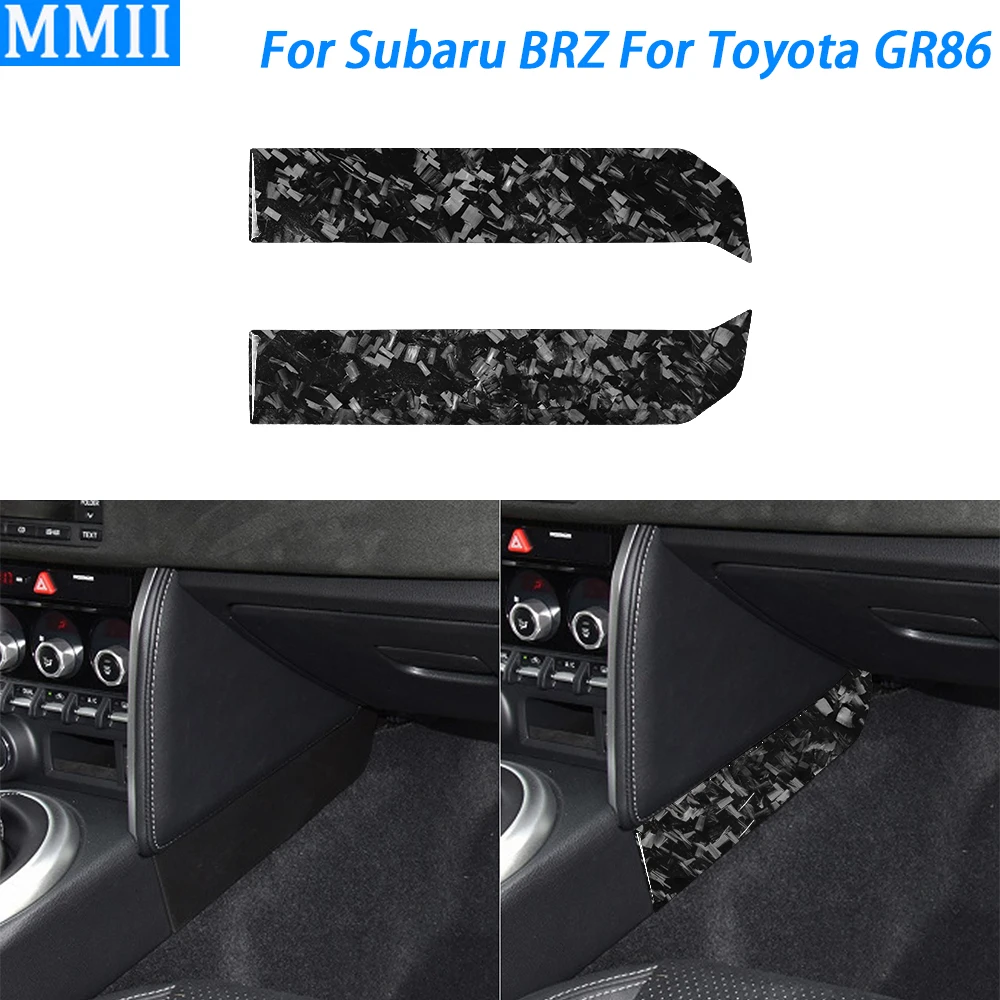 

For Subaru BRZ For Toyota GR86 2017-2019 Forged Carbon Fiber Gear Shift Both Side Panel Cover Car Interior Accessories Sticker