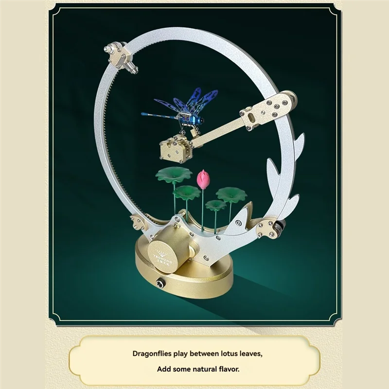 AS96-DIY 기계식 잠자리 모델 키트 금속 3D 퍼즐 아트 조립 장식 장식품 공예 수제 선물