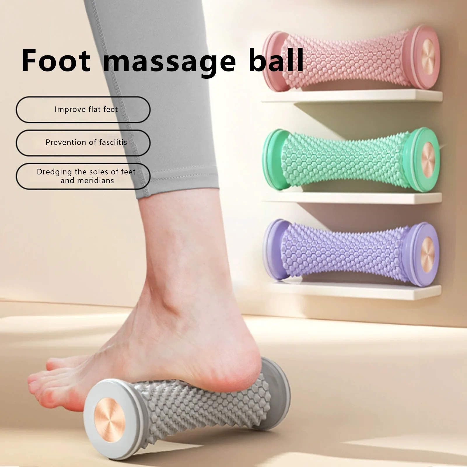 

Foot Massage Ball Plantar Fasciitis Relief Dual Density TPE Massager For Flat Feet Muscle Relaxation And Meridian Stimulation