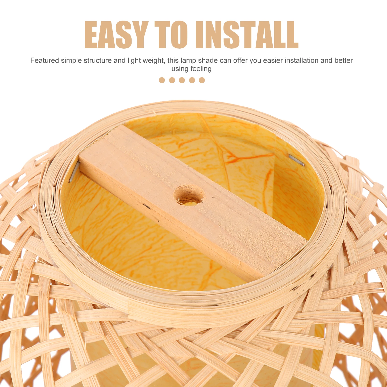 

Bamboo Lampshade Wicker Replacement Lamp Shades for Small Lamps Ceiling Lights Cover Hotel Decor Soften Light Protect Eyes Easy