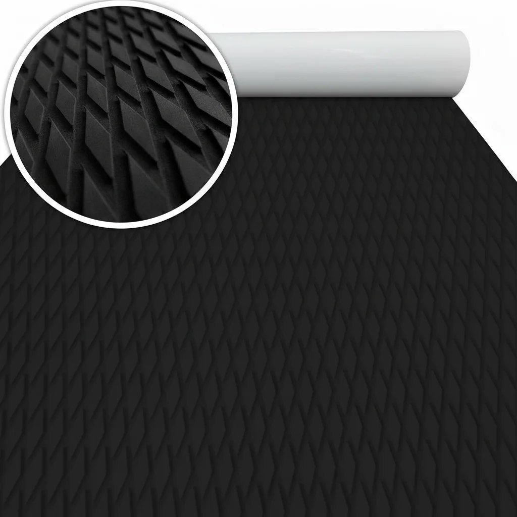 2400x1200 EVA Foam Diamond Traction Pad Non-Slip Deck Grip Mat Self-Adhesive Surf Traction Sheet Marine Decking Pad for Surfing