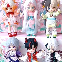 Original NAGI 4 Exchange The Untrammeled Traveler Series Ob11 1/12 Bjd Blind Box Articular Mobility Cute Anime Action Figure Toy