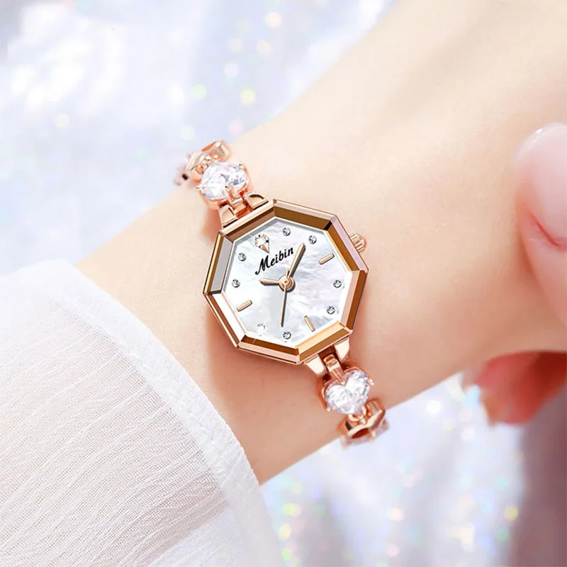 Ladies\' luxury watch brand fashion bracelet watch quartz waterproof clock Reloj V146