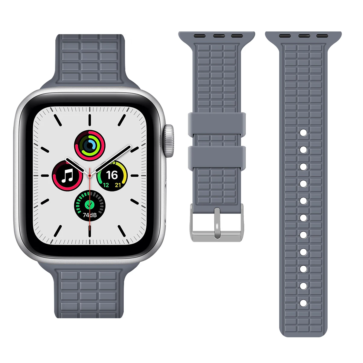 لساعة أبل سلسلة 10 42 ملم / 9 8 7 41 ملم / SE (2023) SE (2022) SE 6 5 4 40 ملم / 3 2 1 38 ملم حزام شبكة نمط سيليكون ساعة B