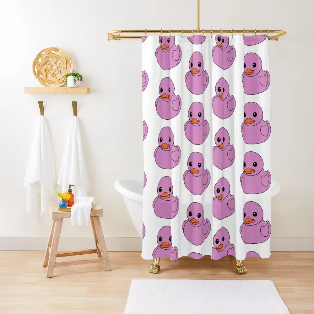 

Pink Duck Shower Curtain For Bathroom Bathroom Box Curtain