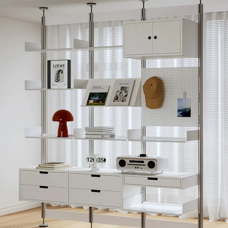 [80cm] Indomitable Shelf Living Room Aluminum Profile Partition Rack Free Combination Display Rack