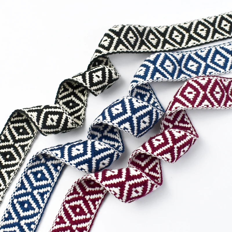 

2/4/8/10Meters 25mm Cotton Webbing Tape Bags Jacquard Ribbon Strap Garment Decorative Braid Sewing Belt Bias Binding Band Trims