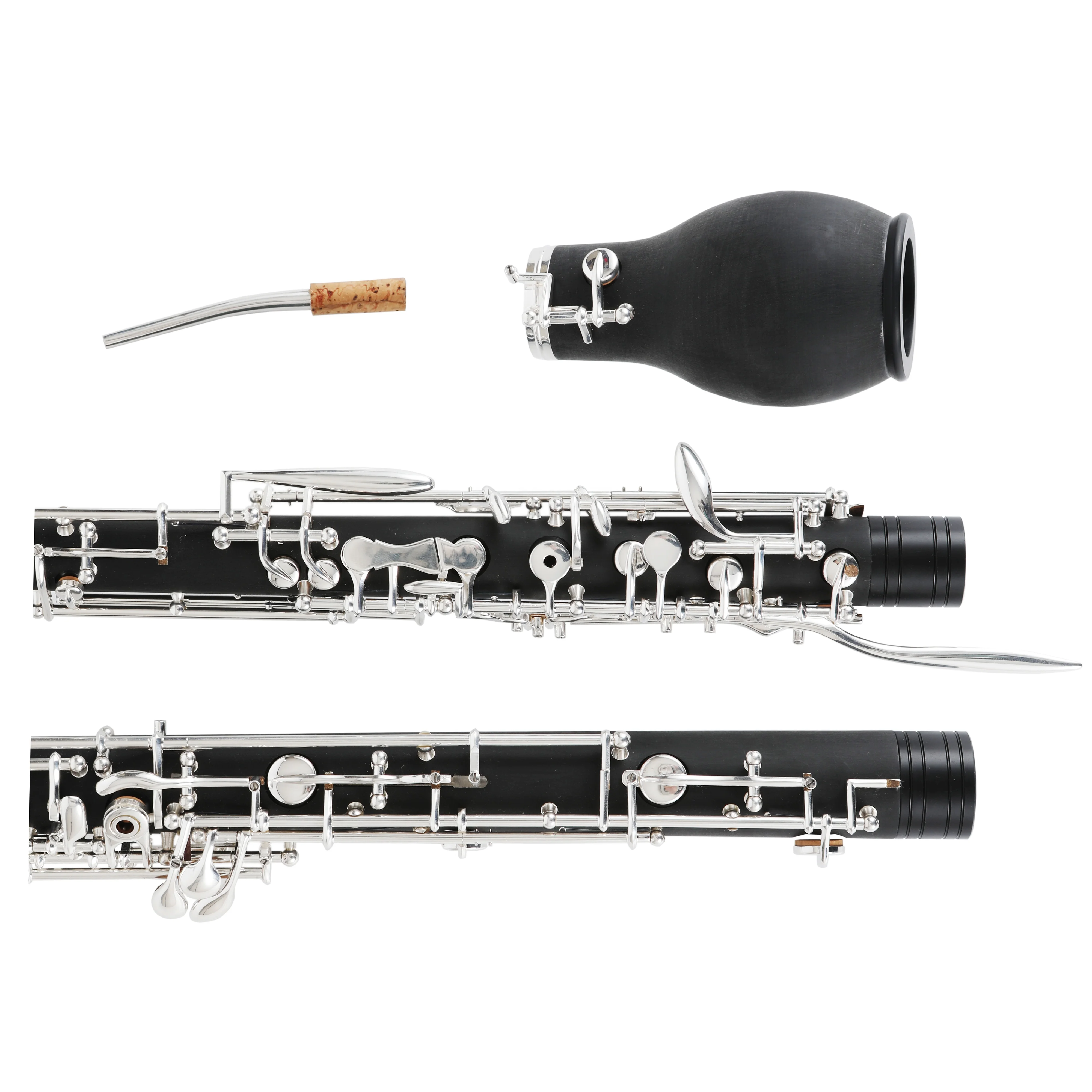 Professional Bakelite Body Silver Plated Keys Oboe Woodwind Instrument for Student Exam Performance