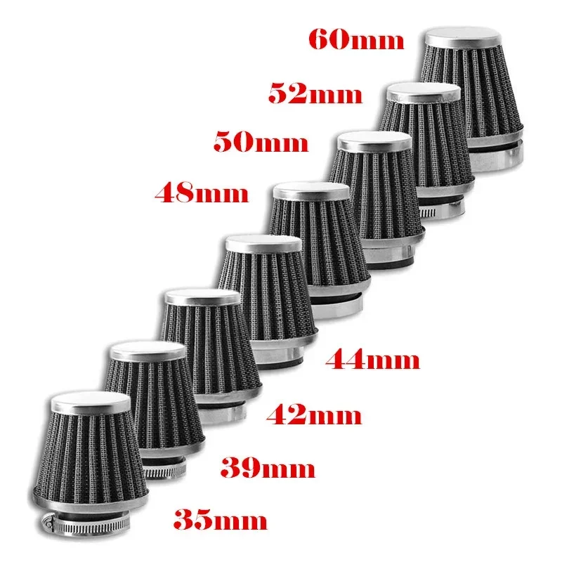 2Pcs 35/39/42/44/48/50/52/54/60mm Universal Clamp On Motorcycle Air Filters Mushroom Head Cleaner For ATV Pit Dirt Bike Scooter