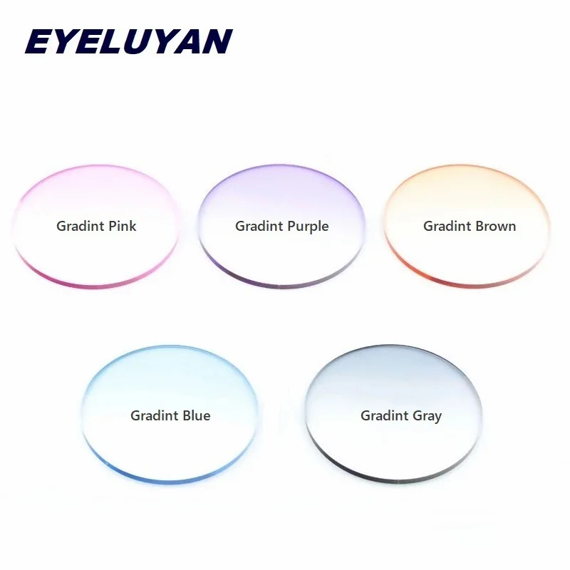 1.61 MR-8 1.67 MR-7 Gradient Optical Anti Radiation Colored Prescription Lenses Anti UV Optical Tinted Lens For Sun Glasses