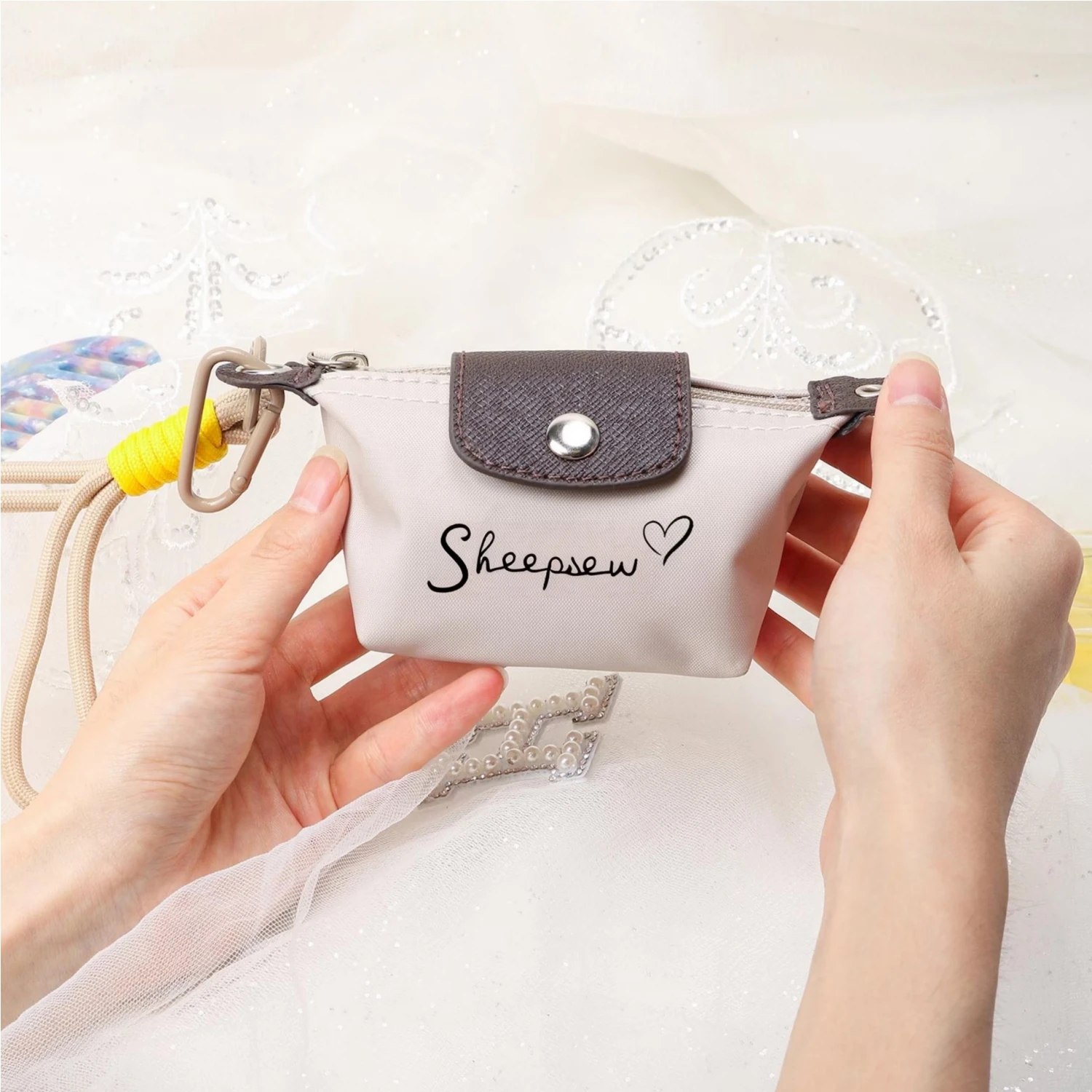 

20 шт. персонализированный кошелек для монет, посадочный мешочек, держатель для монет, самозакрывающаяся сумка, дорожная сумка для макияжа, подарок в школу, подарок для