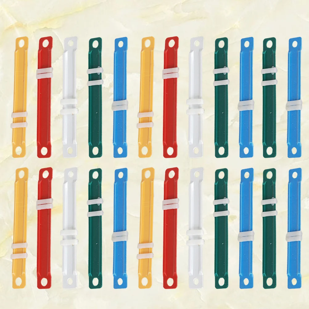 100 Pcs Loose-leaf Clips Paper Fasteners Plastic Binding Clips File Folders Notebook Office Stationery Storage Supplies