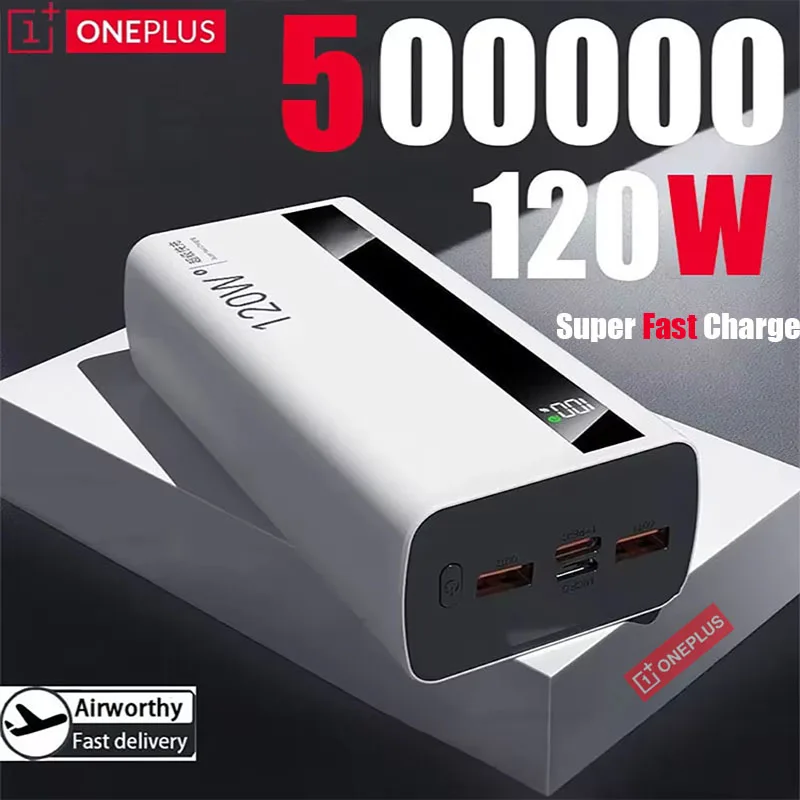 

OnePlus 200000mAh High Capacity Power Bank Super Fast Charging Mobile Power Portable Battery Charger For iPhone Samsung Xiaomi