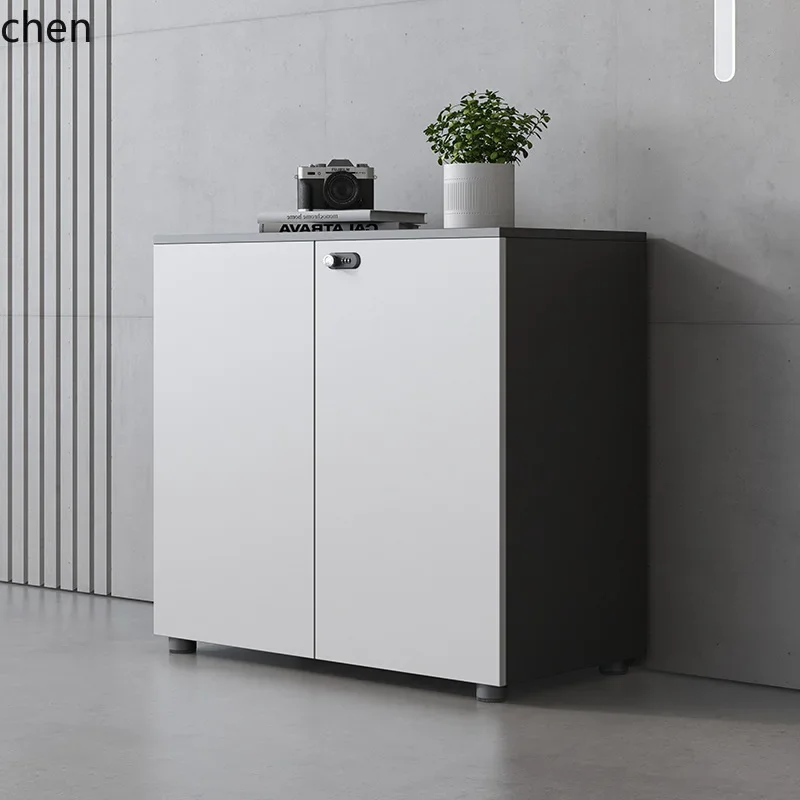 HYSOffice High-End Wooden Lockable Storage Cabinet Office Furniture Filing Cabinet Document Cabinet