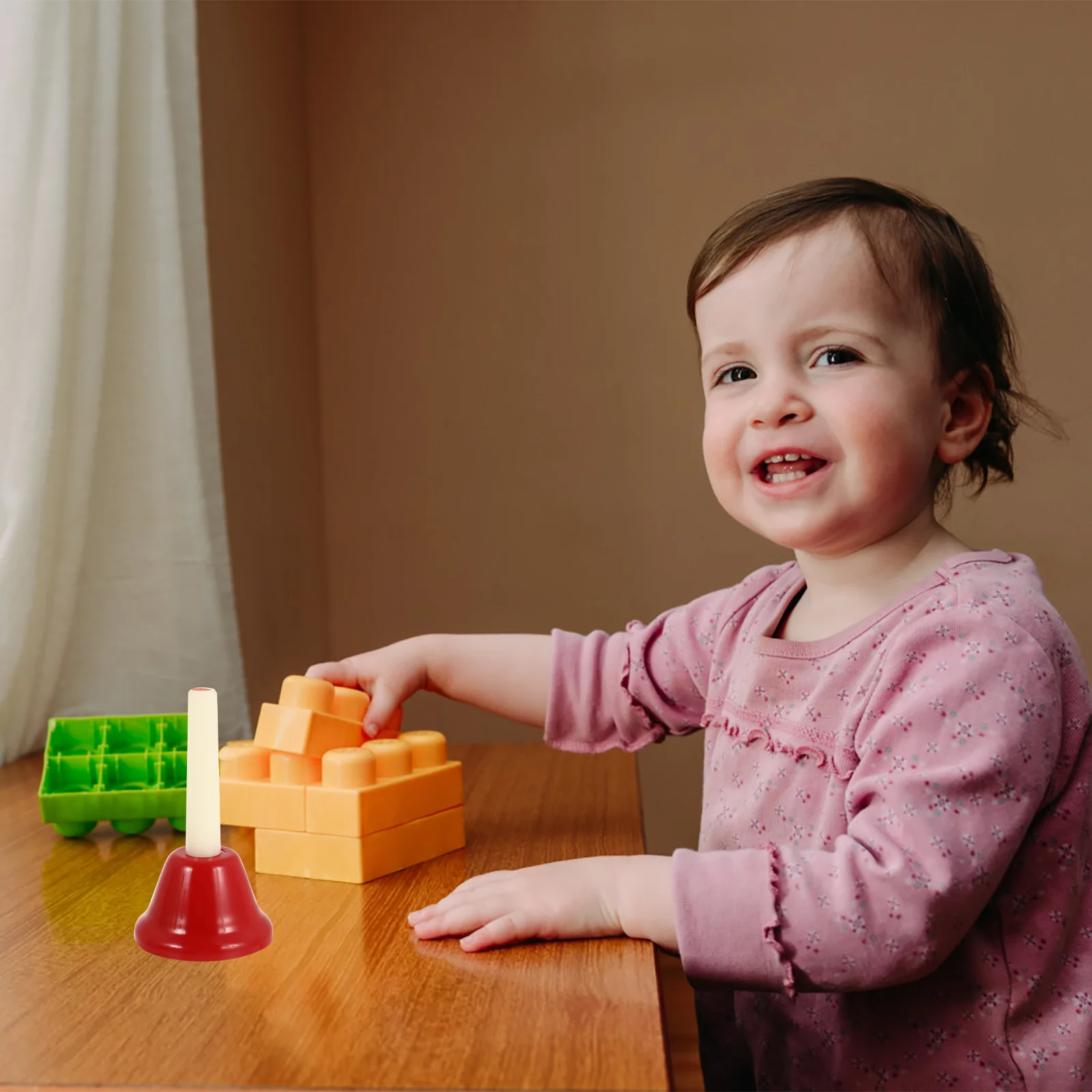 

8Pcs Durable 8 Note Metal Hand Bell Creative Percussion Instrument for Kindergarten Percussion Instrument 8 Tones Class Bell